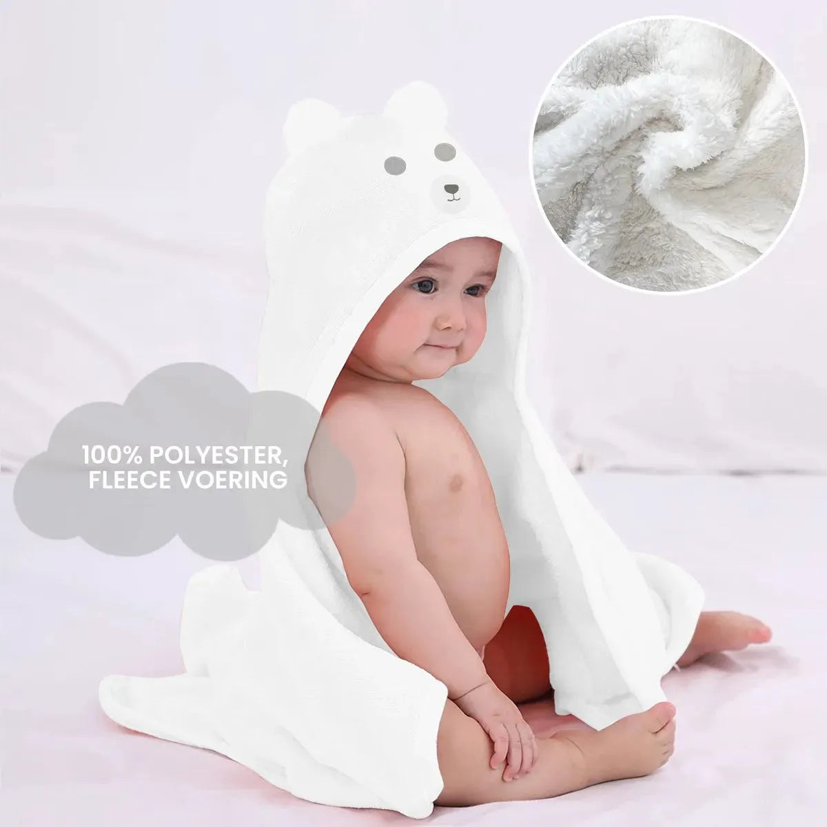 Coperta in pile con orso polare 75x100