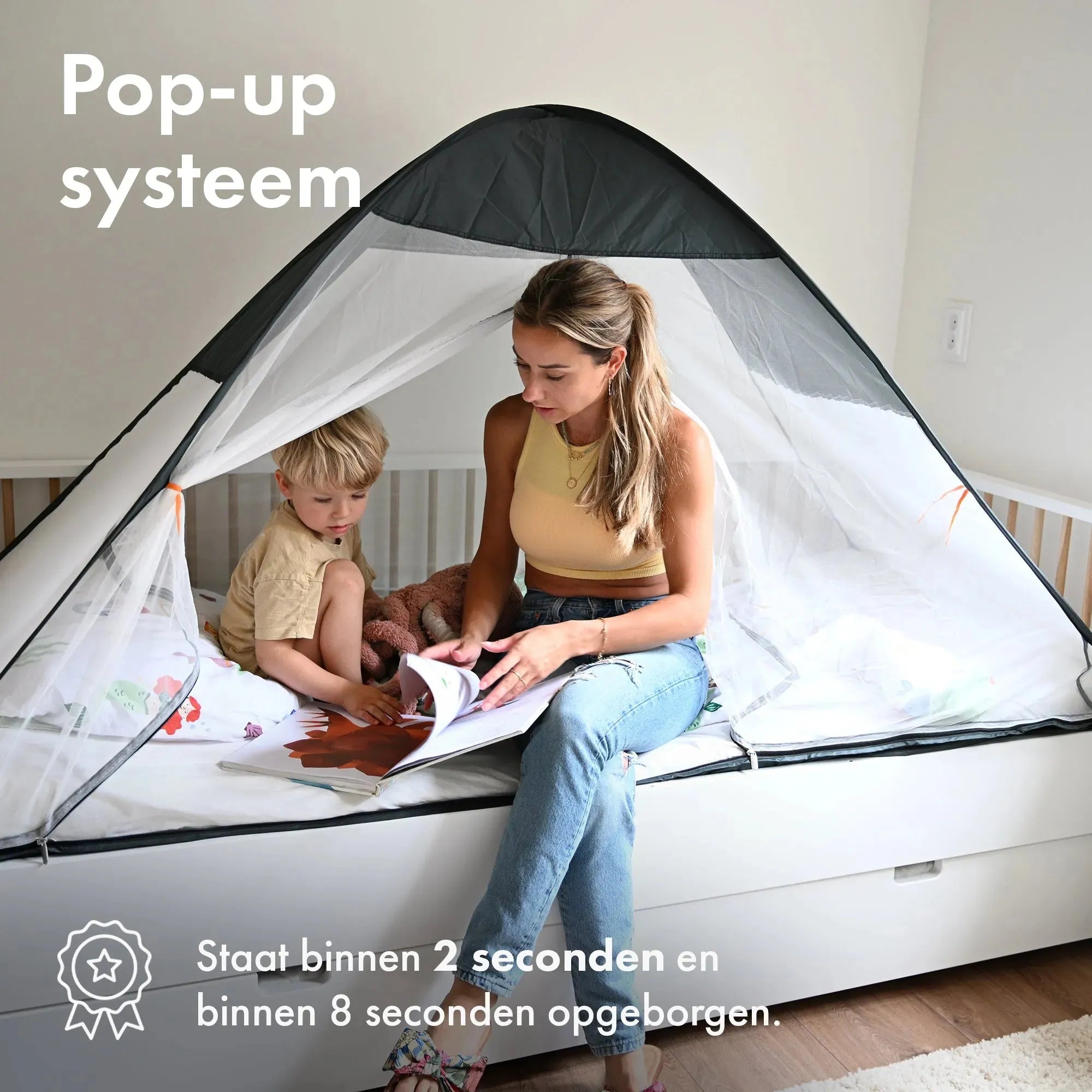 Tenda letto pop-up Grigio 200x90