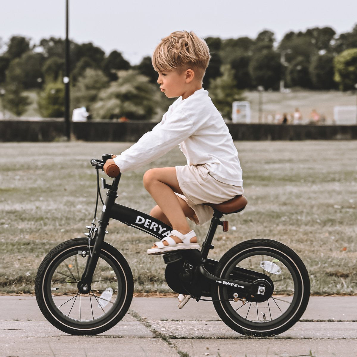 Bicicletta di lusso per bambini da 14 pollici - 3 in 1 - balance bike - Rosa