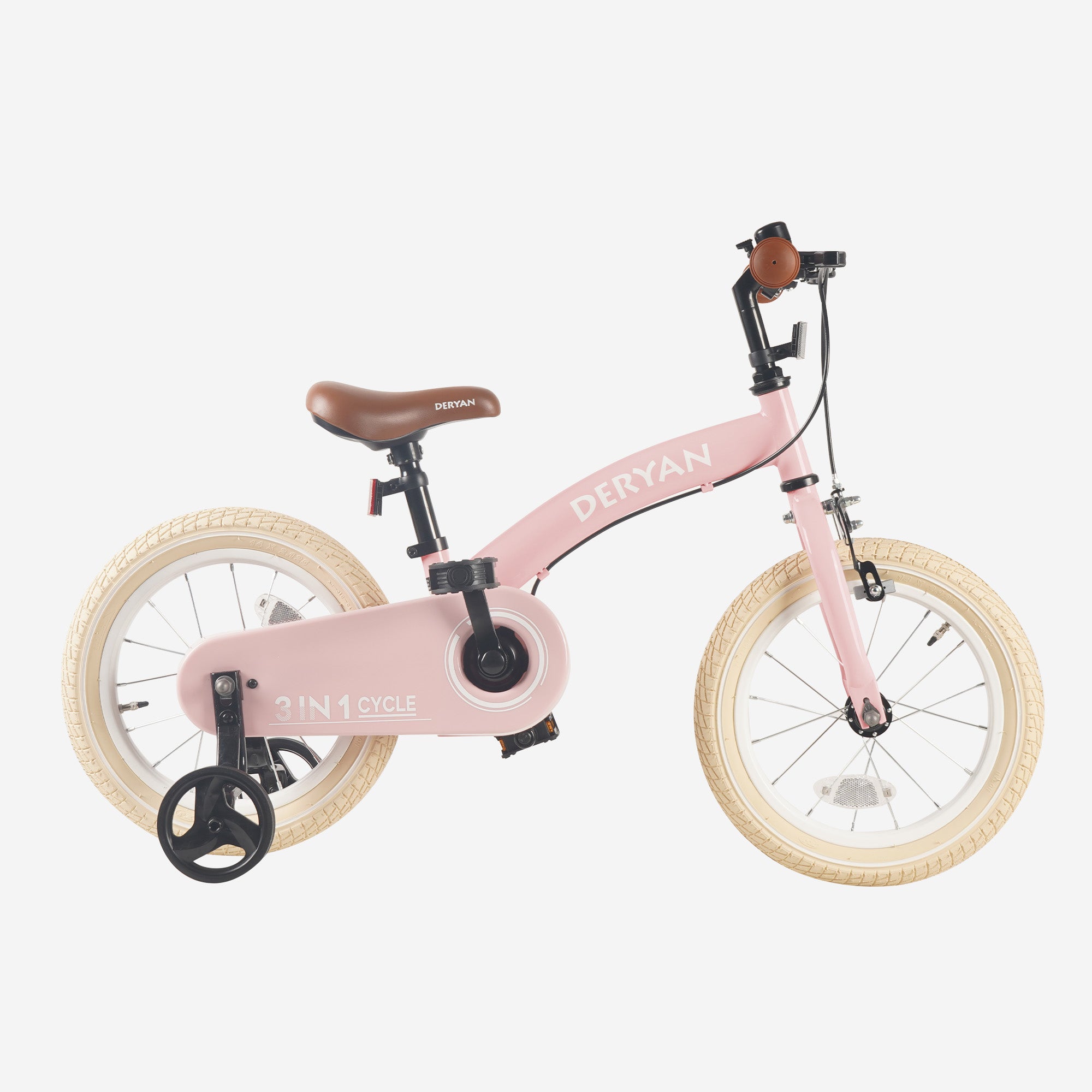 Bicicletta di lusso per bambini da 14 pollici - 3 in 1 - balance bike - Rosa