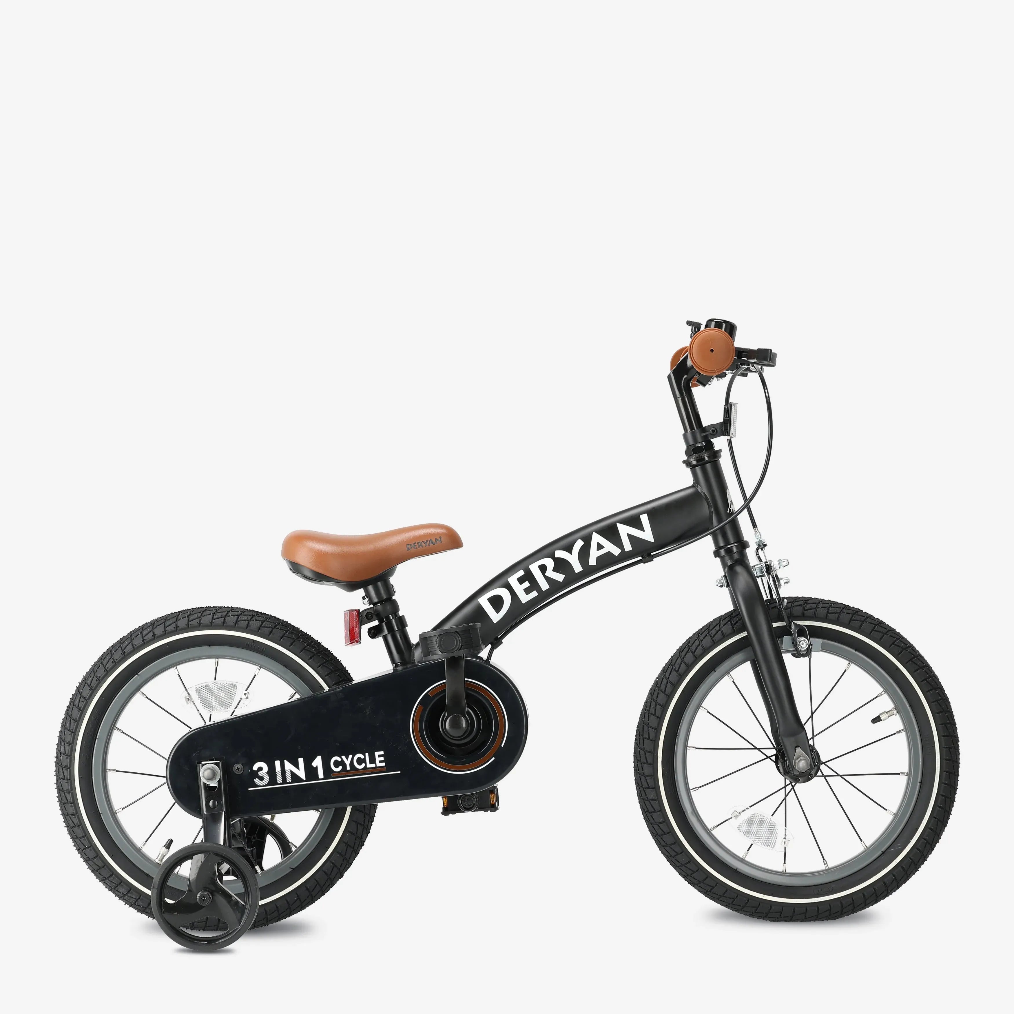 Bicicletta di lusso per bambini da 12 pollici - 3 in 1 - balance bike Nero