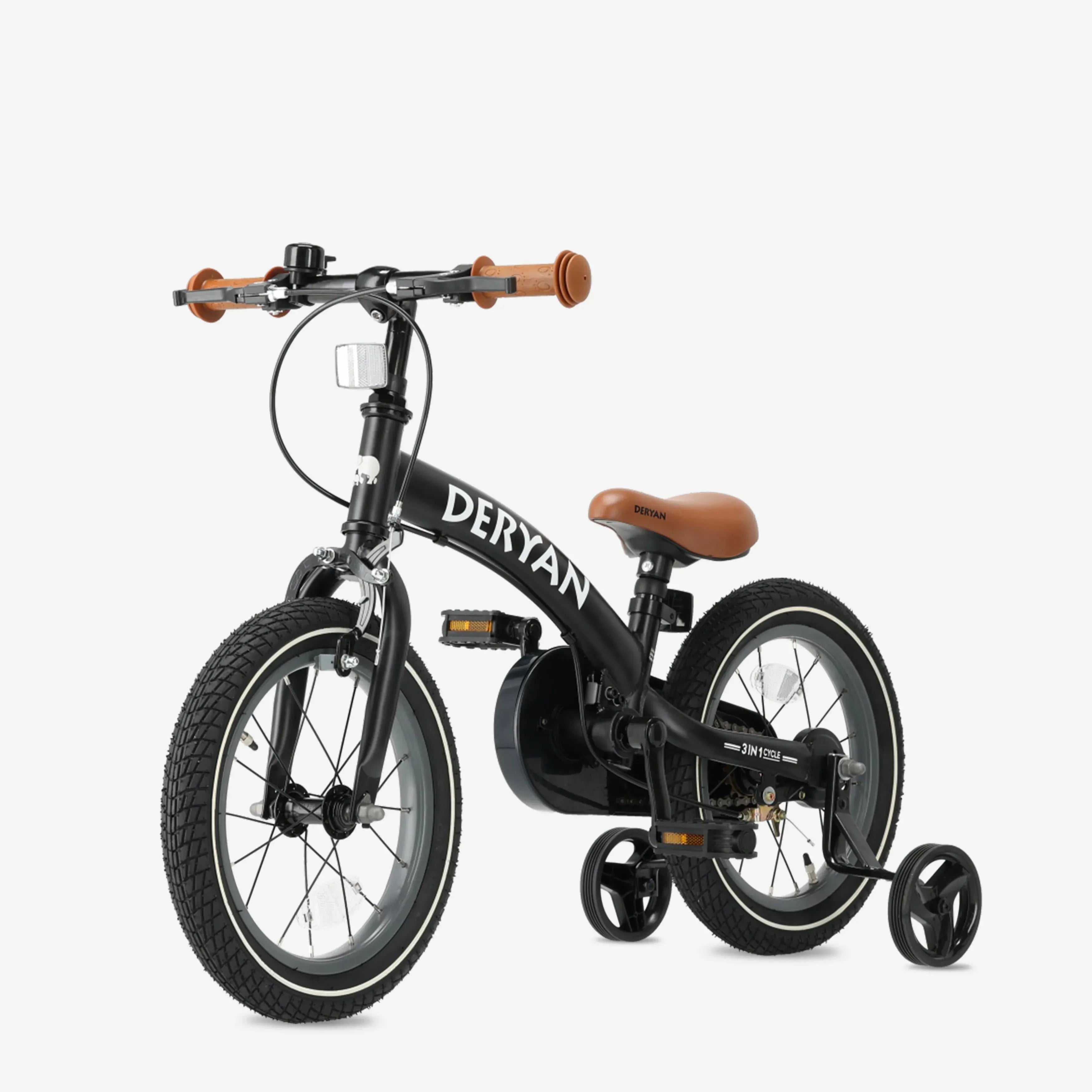 Bicicletta di lusso per bambini da 12 pollici - 3 in 1 - balance bike Nero