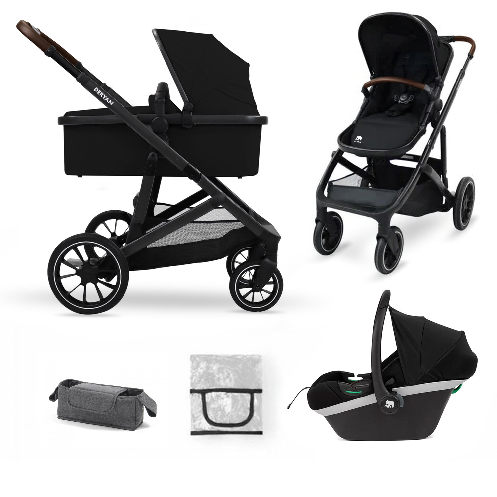 EVY V2 Passeggino 3 in 1 Nero