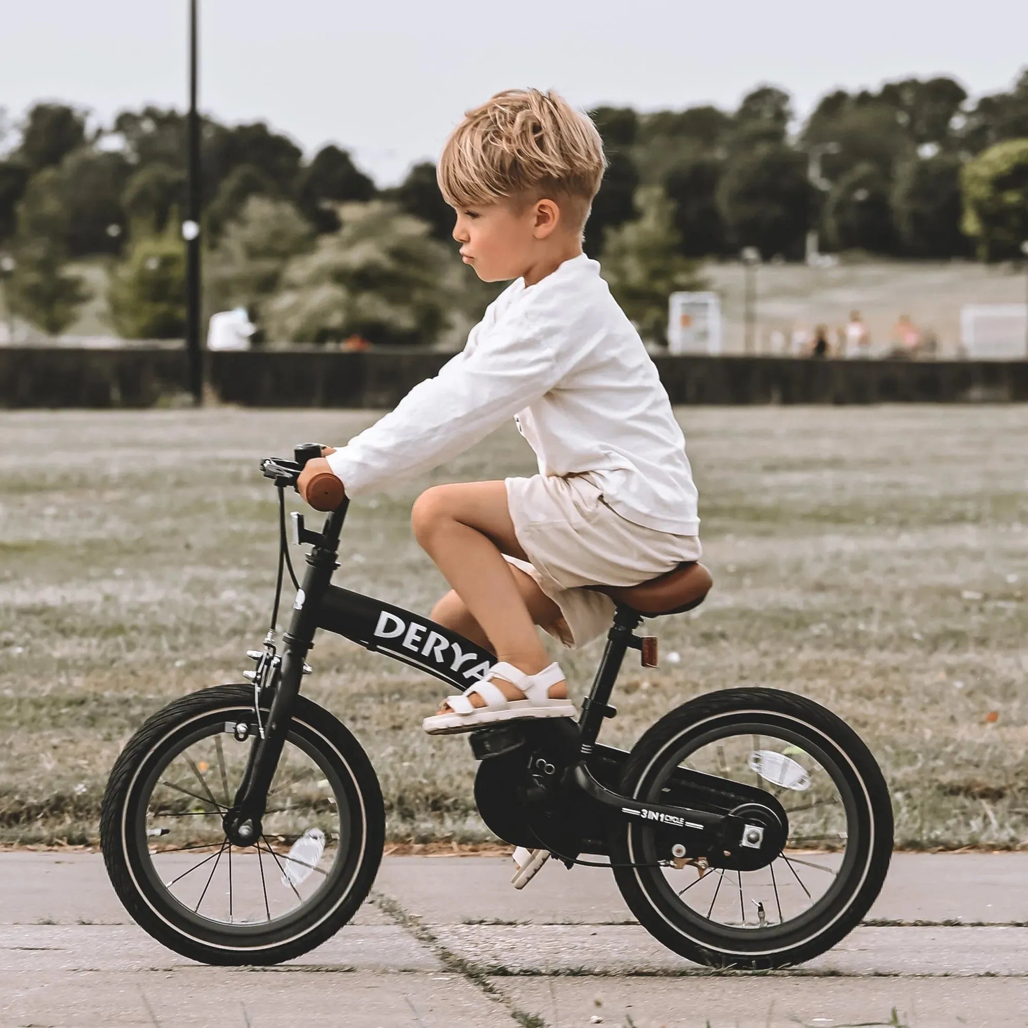 Bicicletta di lusso per bambini da 12 pollici - 3 in 1 - balance bike Nero