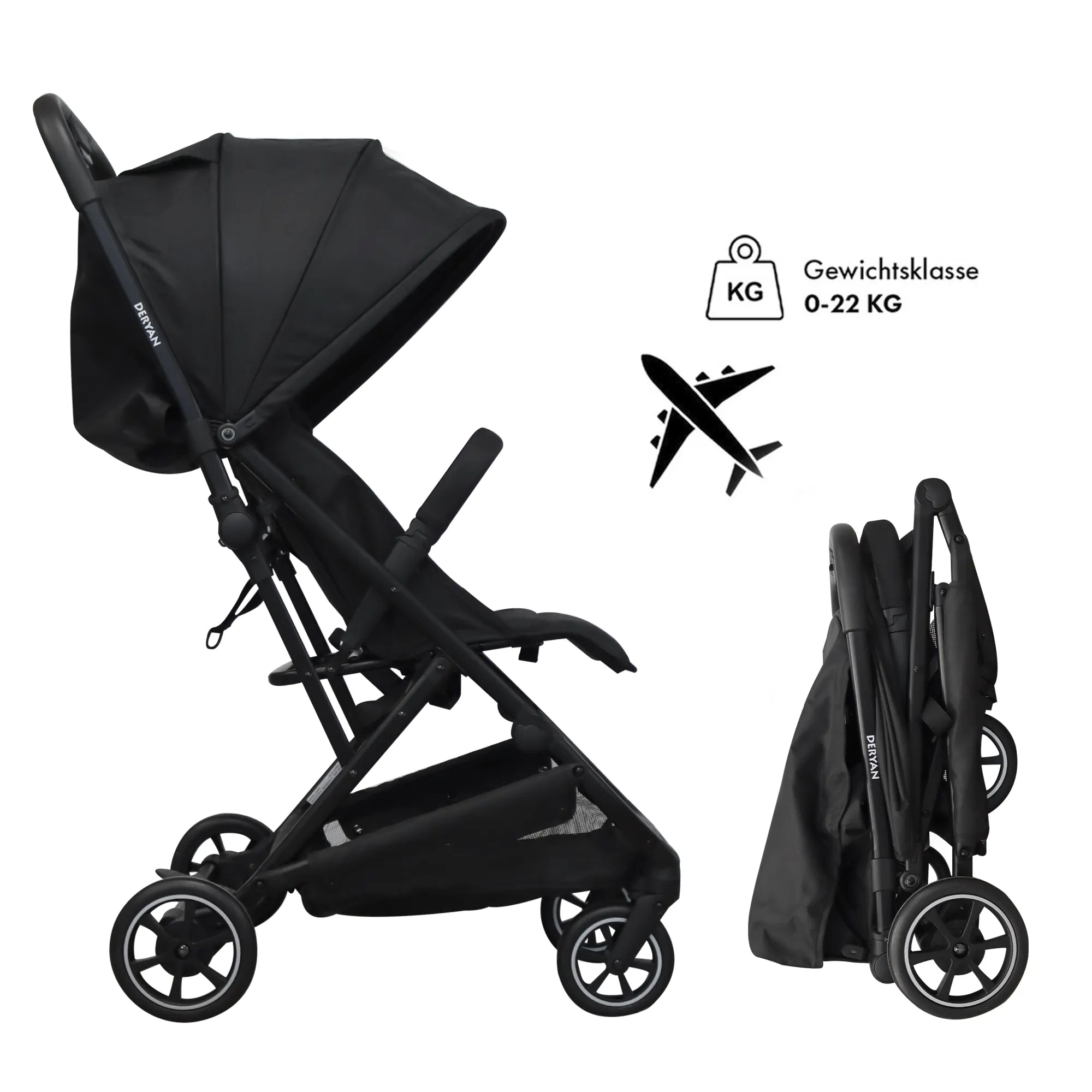 Passeggino leggero Easy Luxe - Nero