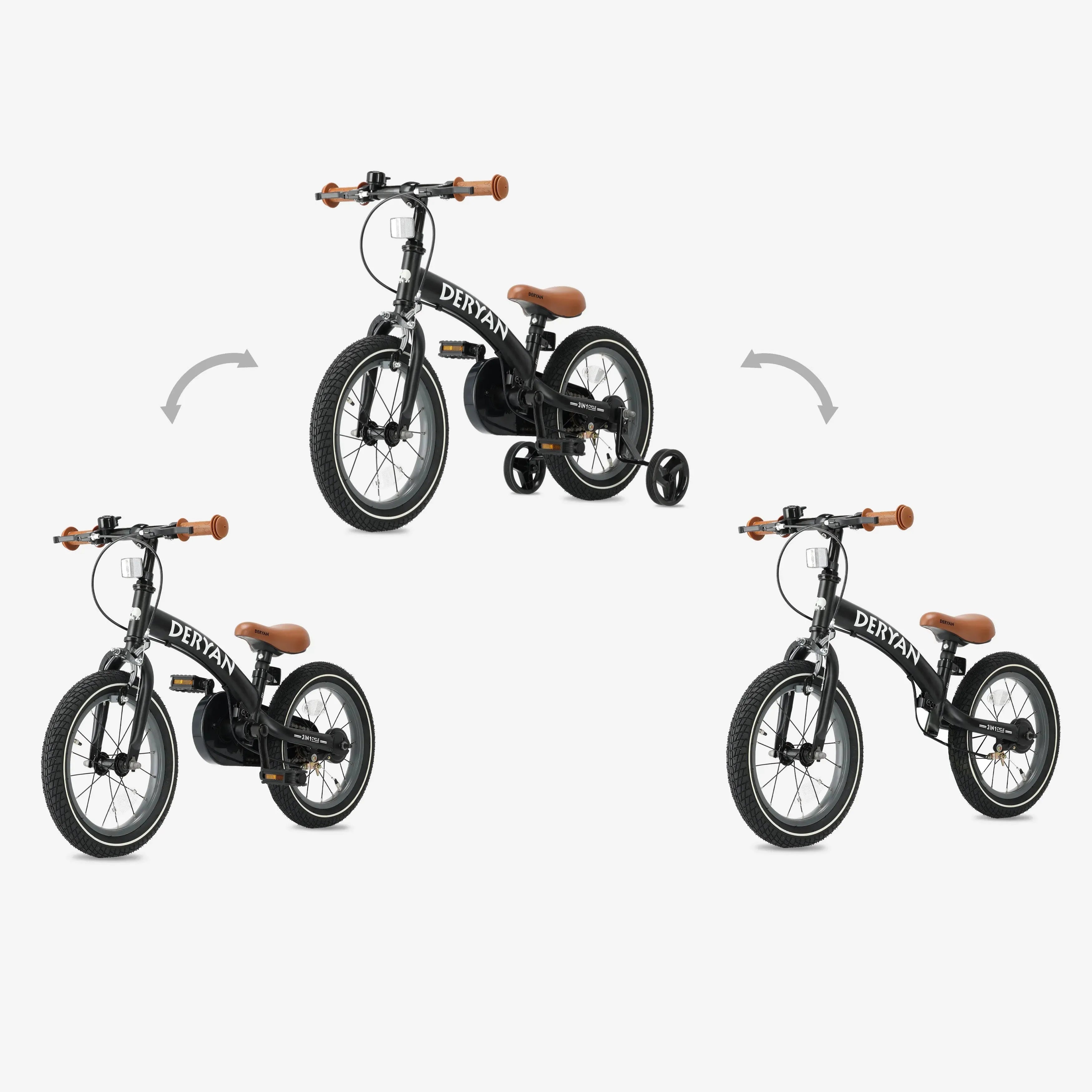 Bicicletta di lusso per bambini da 14 pollici - 3 in 1 - balance bike