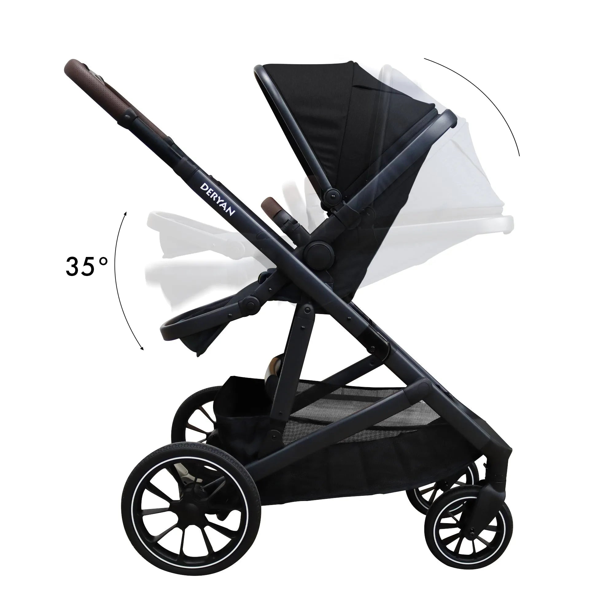 EVY V2 Passeggino 3 in 1 Nero